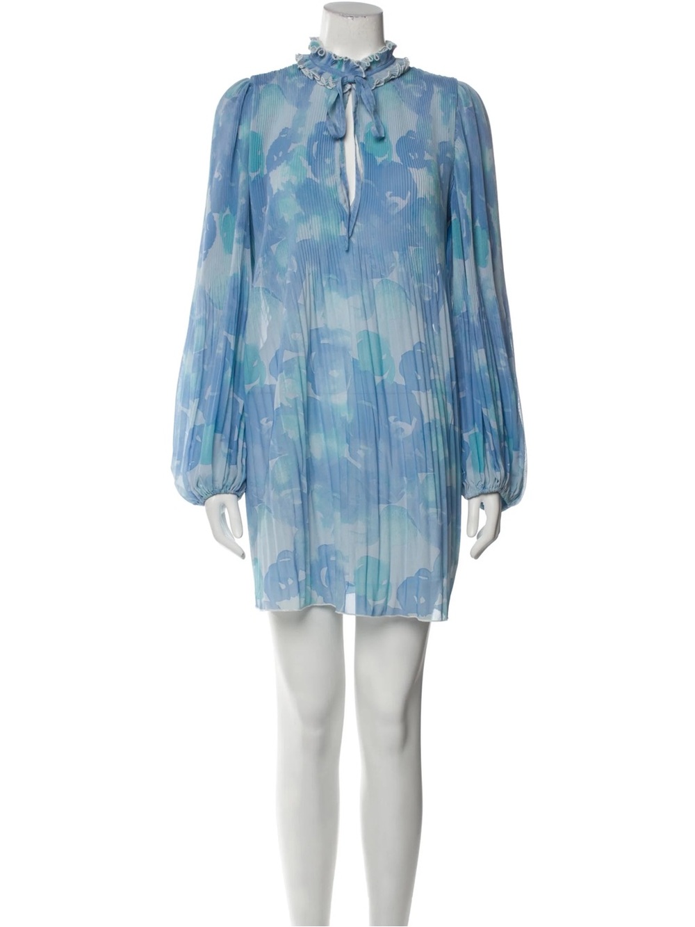 Ganni Pleated Georgette Dress